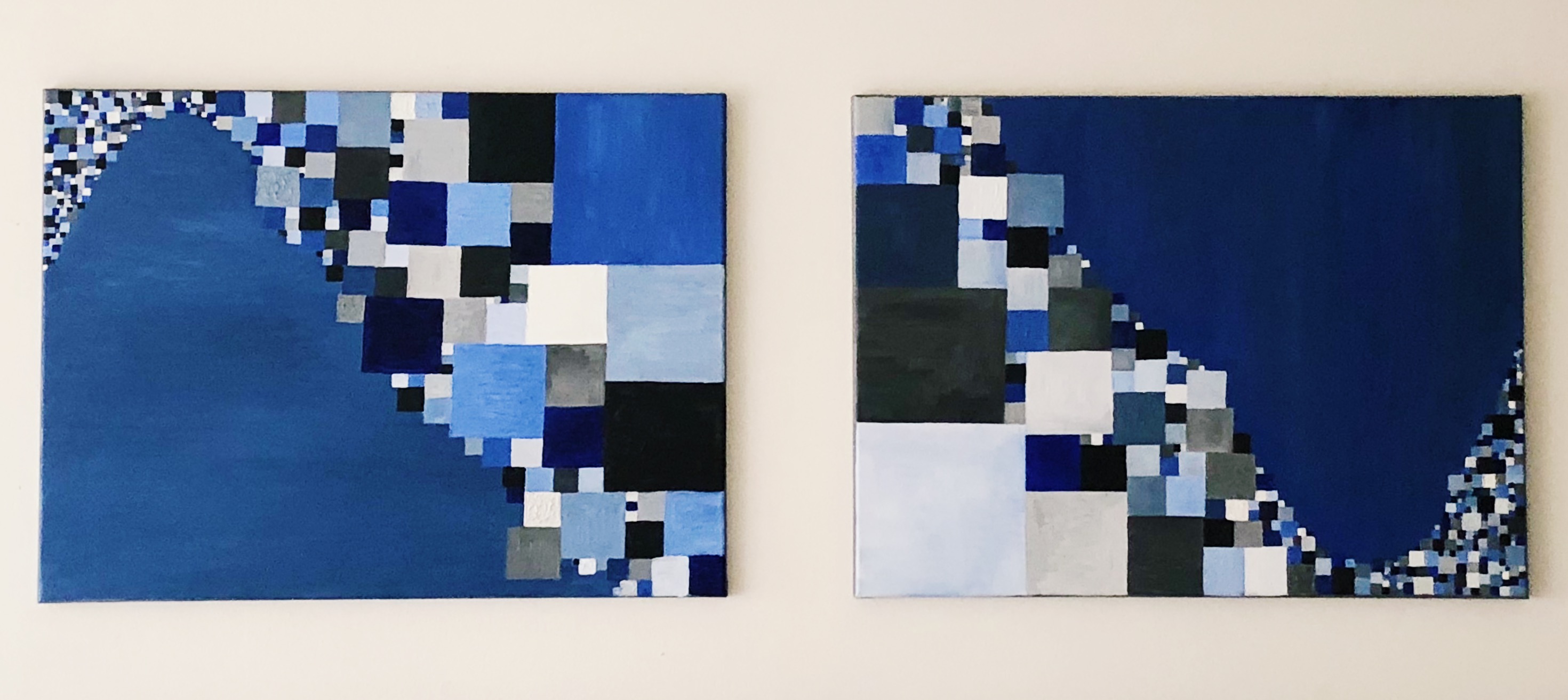 Abstract diptych